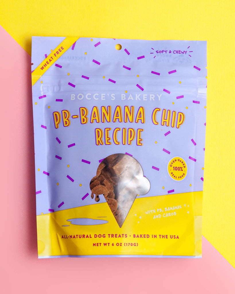 PB & Banana Chip Soft & Chewy Dog Treats Eat BOCCE'S BAKERY   