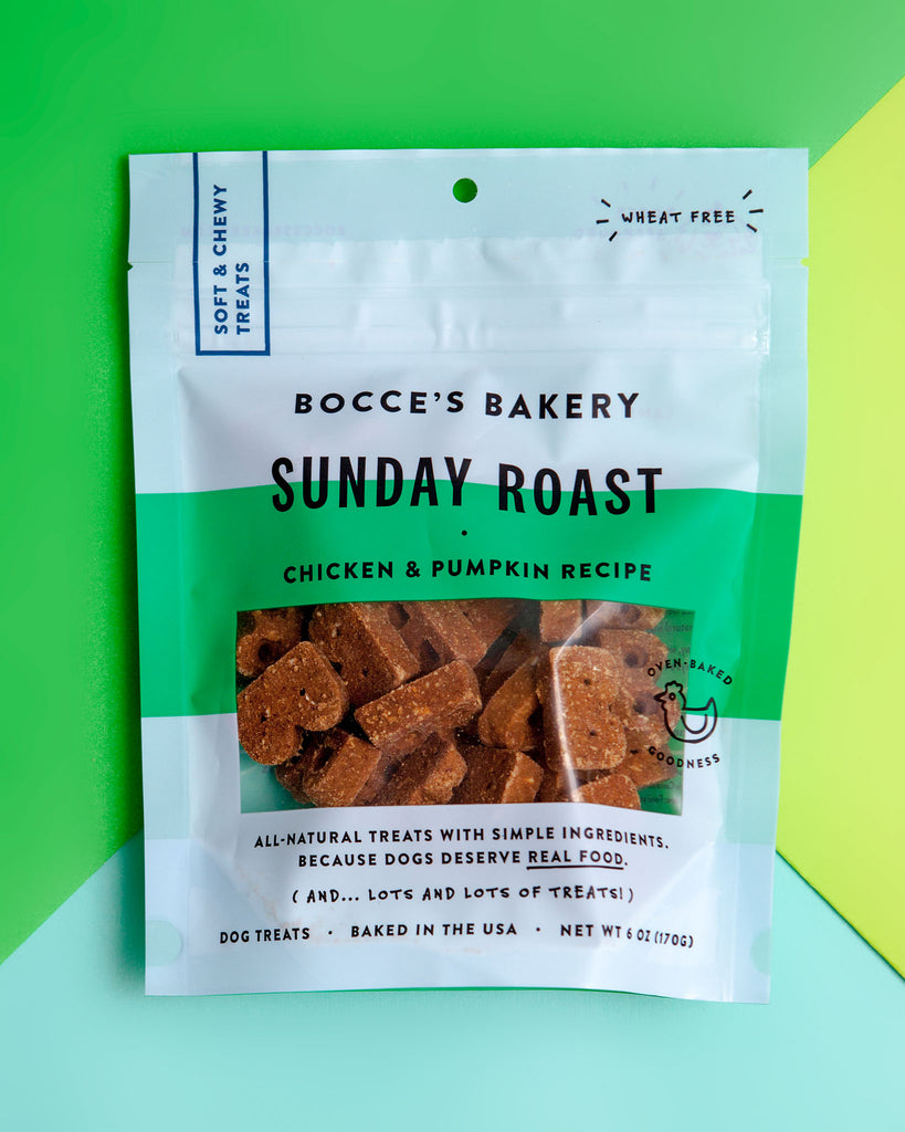 Sunday Roast Chicken & Pumpkin Soft & Chewy Dog Treats Eat BOCCE'S BAKERY   