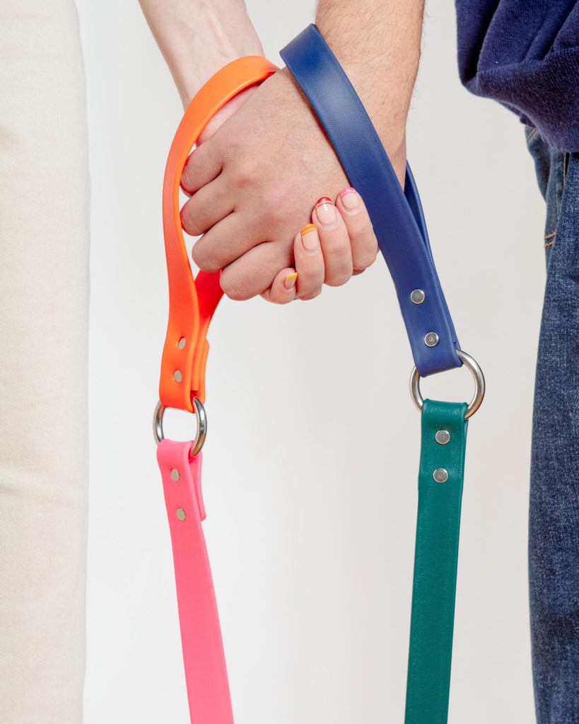 City Leash in Neon Pink & Neon Orange (4 or 6 Foot) (Made in the USA) WALK DOG & CO. COLLECTION   