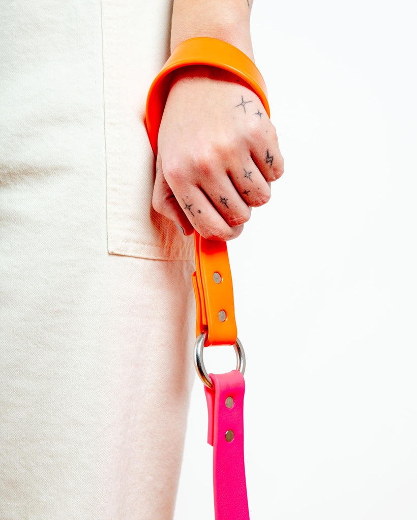 City Leash in Neon Pink & Neon Orange (4 or 6 Foot) (Made in the USA) WALK DOG & CO. COLLECTION   