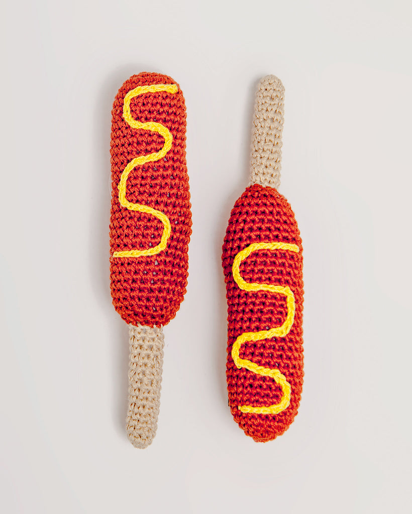 Hot Dog Squeaky Toy Play DOGO   