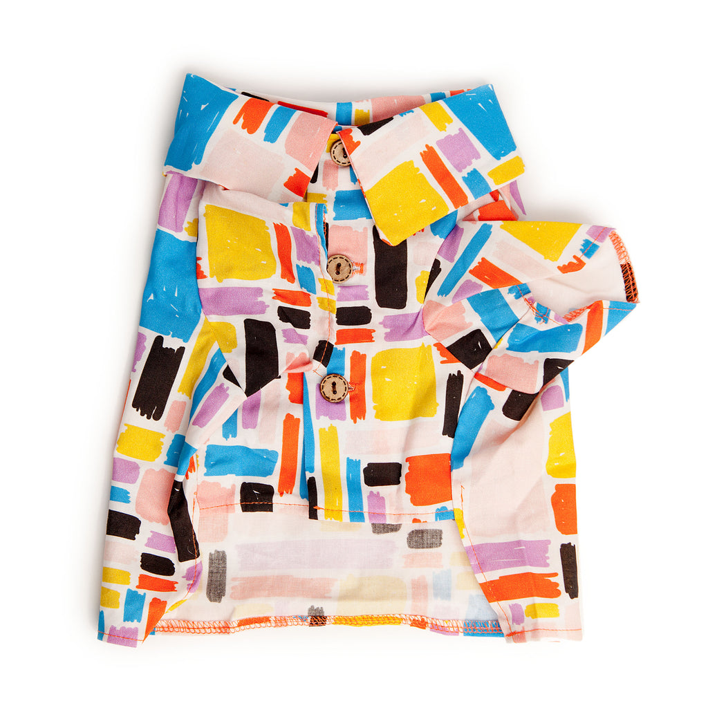 DOG THREADS | Modern Abstract Shirt in Pink Apparel Dog Threads   