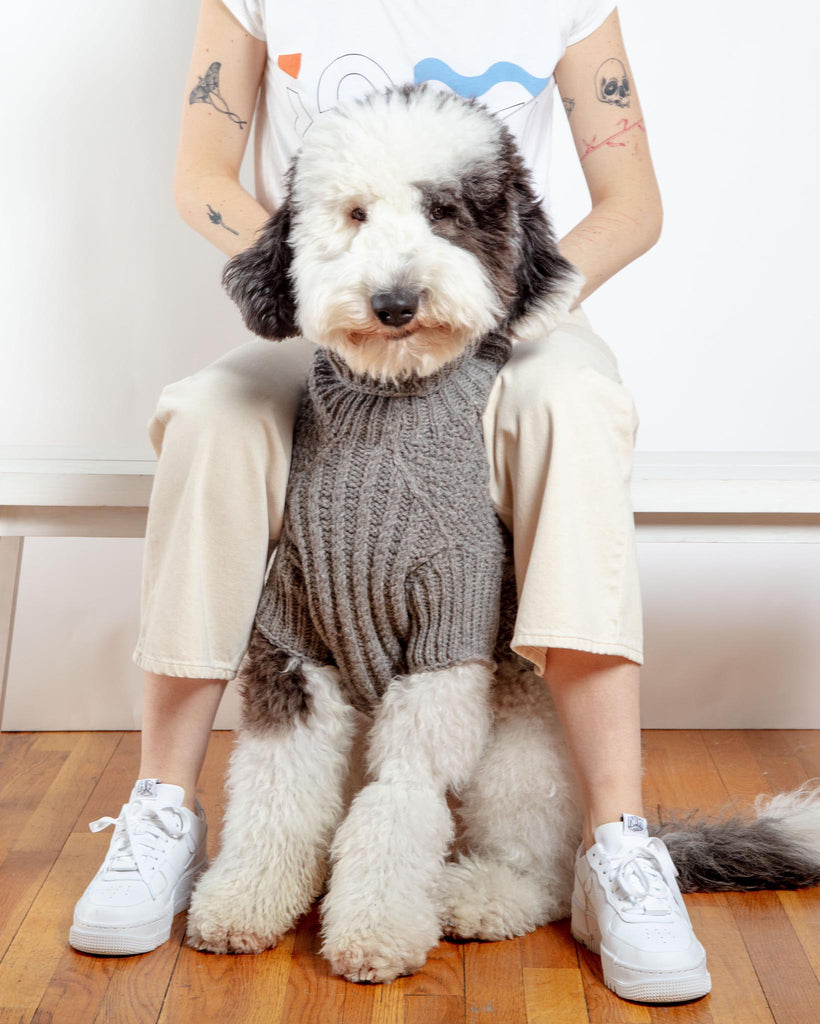 Downtown Roll Neck Dog Sweater in Grey Wear DOG & CO. COLLECTION   