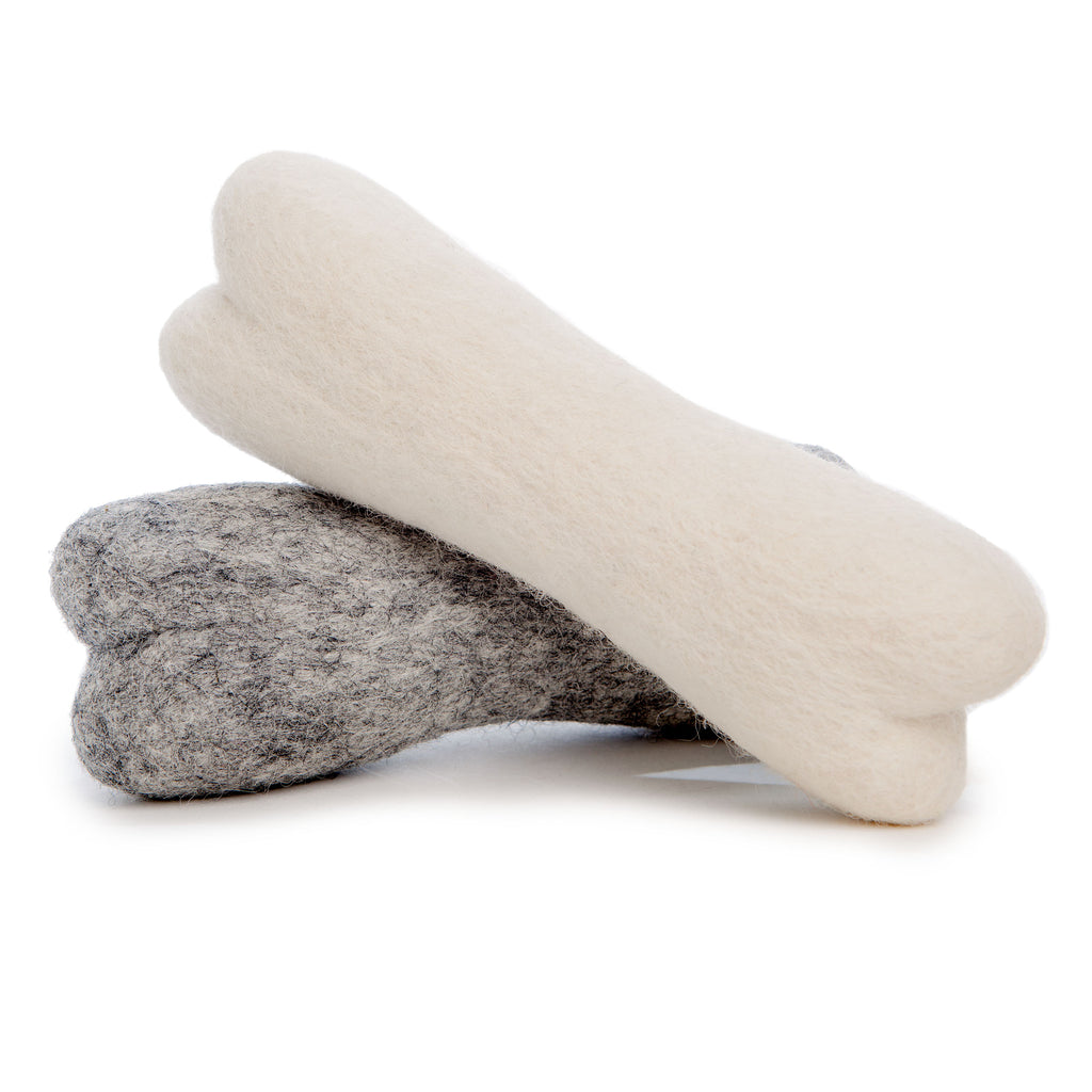 FIBRES OF LIFE | Felted Wool Dog Bone toy FIBRES OF LIFE   