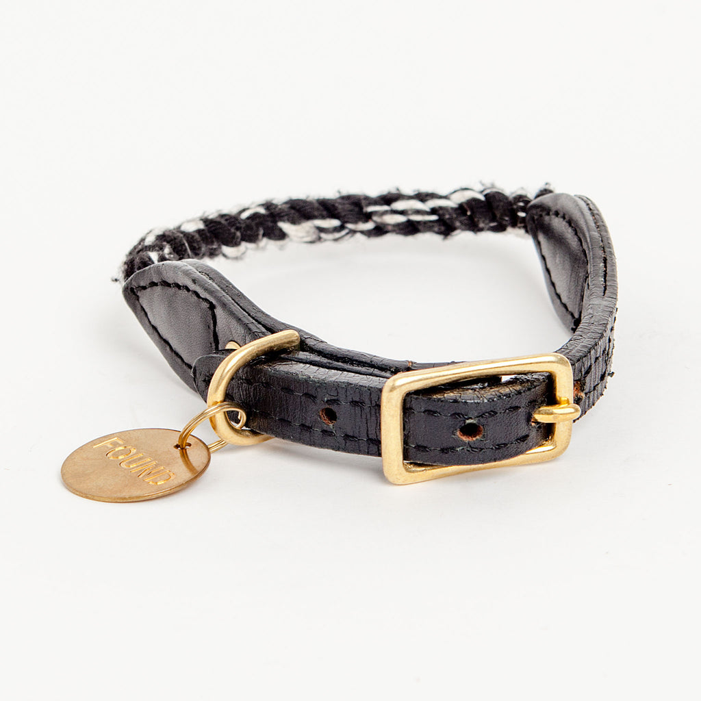 Rope Collar in Black and White (FINAL SALE) WALK FOUND MY ANIMAL   