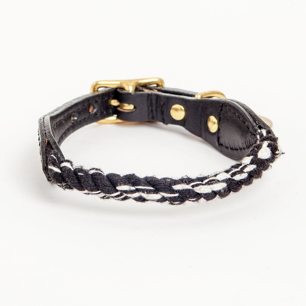 Rope Collar in Black and White (FINAL SALE) WALK FOUND MY ANIMAL   