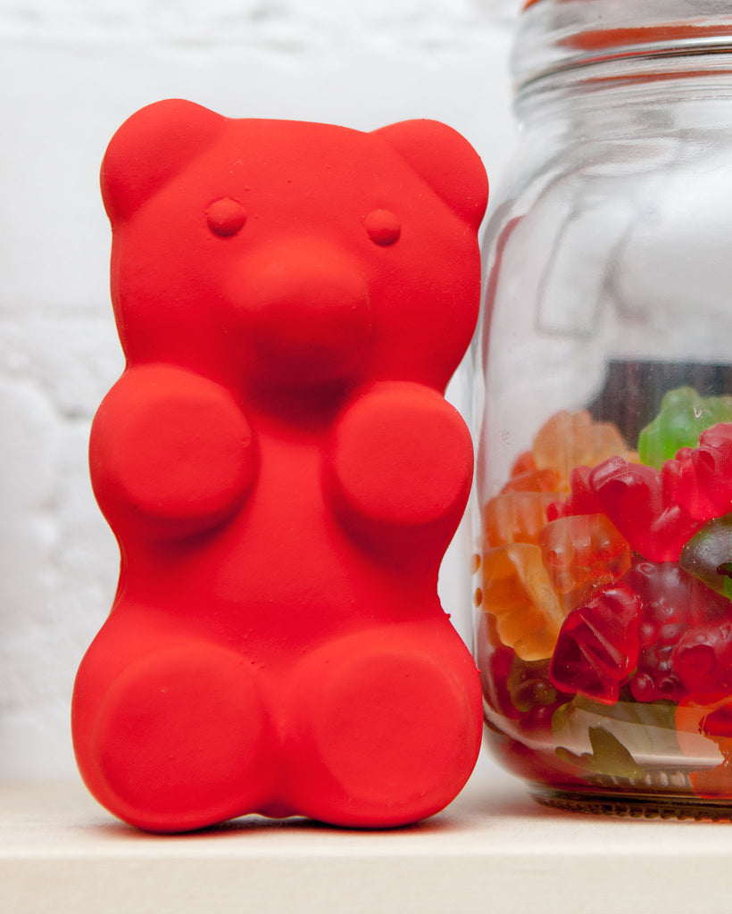 Gummi Bear Latex Squeaky Dog Toy Play FOU FOU PETS   
