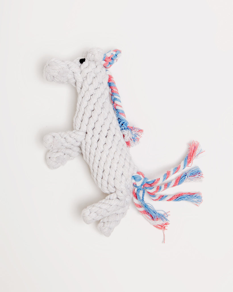 Unicorn Rope Dog Toy Play JAX & BONES   