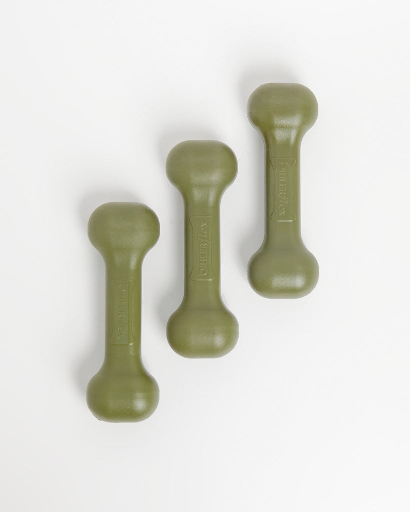 The Perfect Bone Dog Toy in Olive Green (Made in the USA) Play JERSEY DOG CO.   