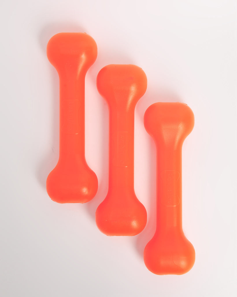 The Perfect Bone Dog Toy in Orange (Made in the USA) Play JERSEY DOG CO.   