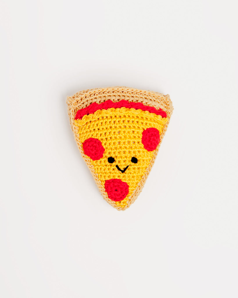 Pizza Organic Knit Dog Toy Play KNIT KNACKS   