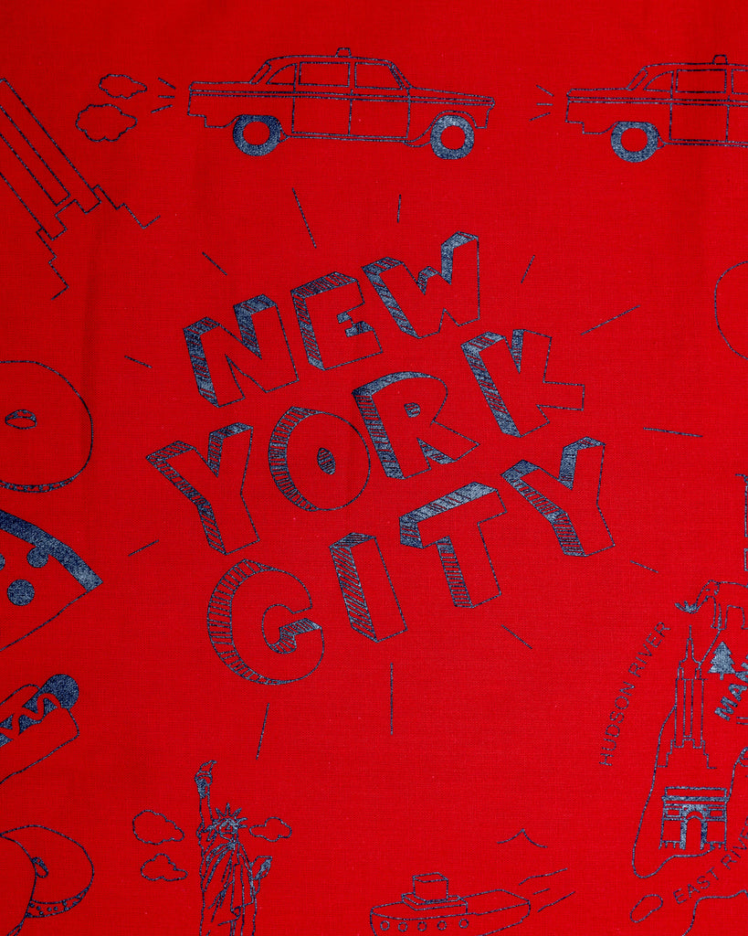 NYC Map Bandana in Red (Made in the USA) << FINAL SALE >> Wear MAPTOTE   
