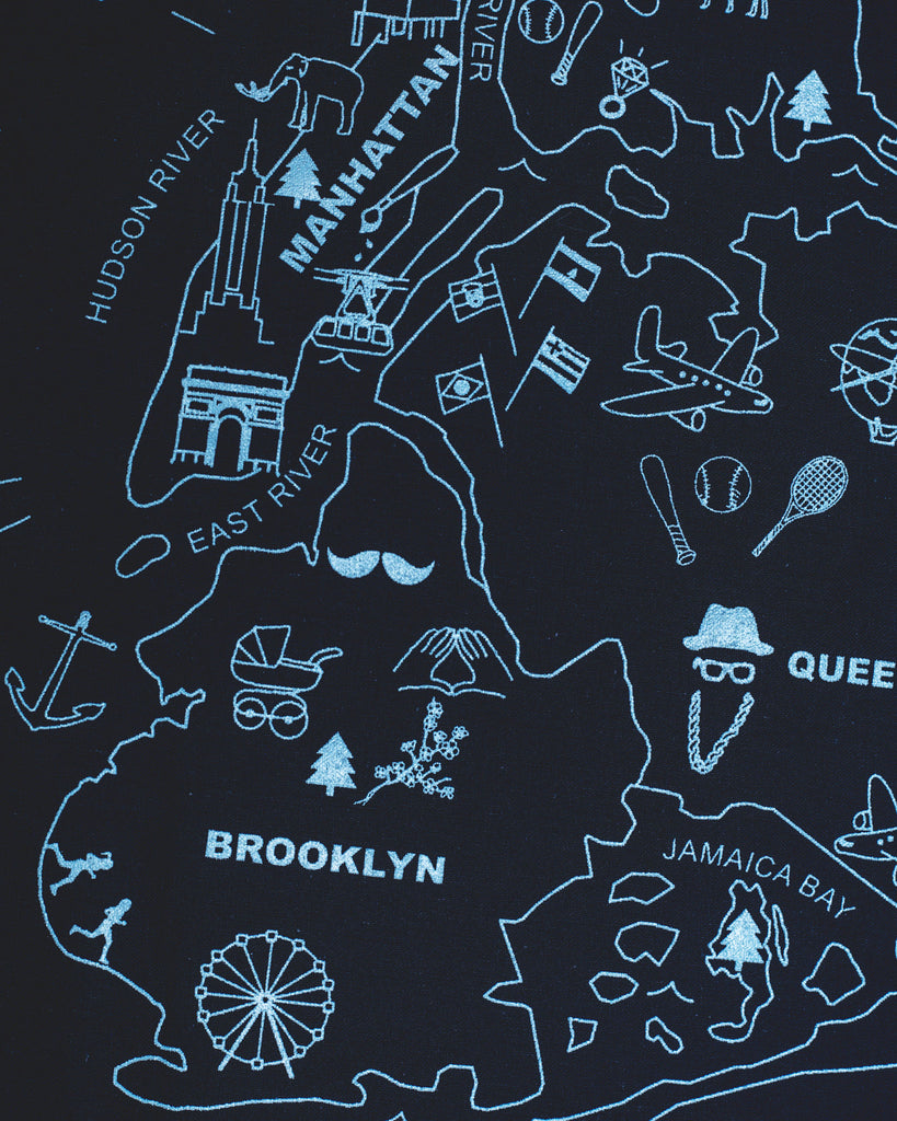 NYC Map Bandana in Navy (Made in the USA) << FINAL SALE >> Wear MAPTOTE   