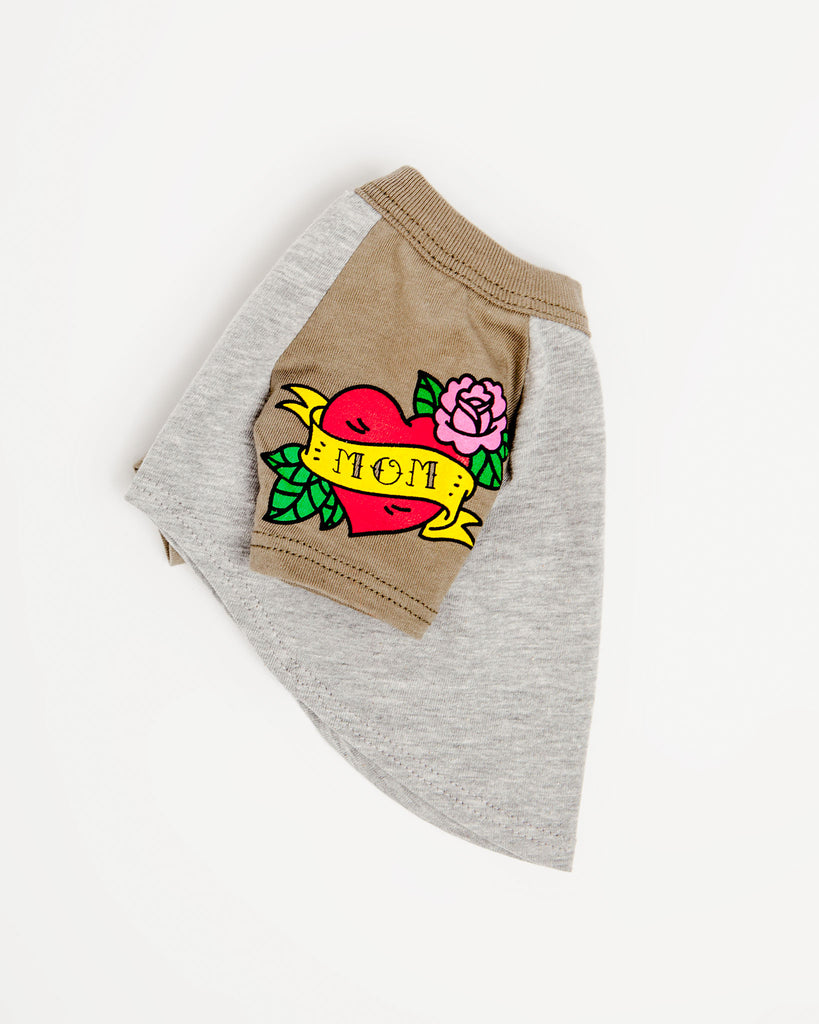 Mom Tattoo Tee in Olive Wear MODERN BEAST   