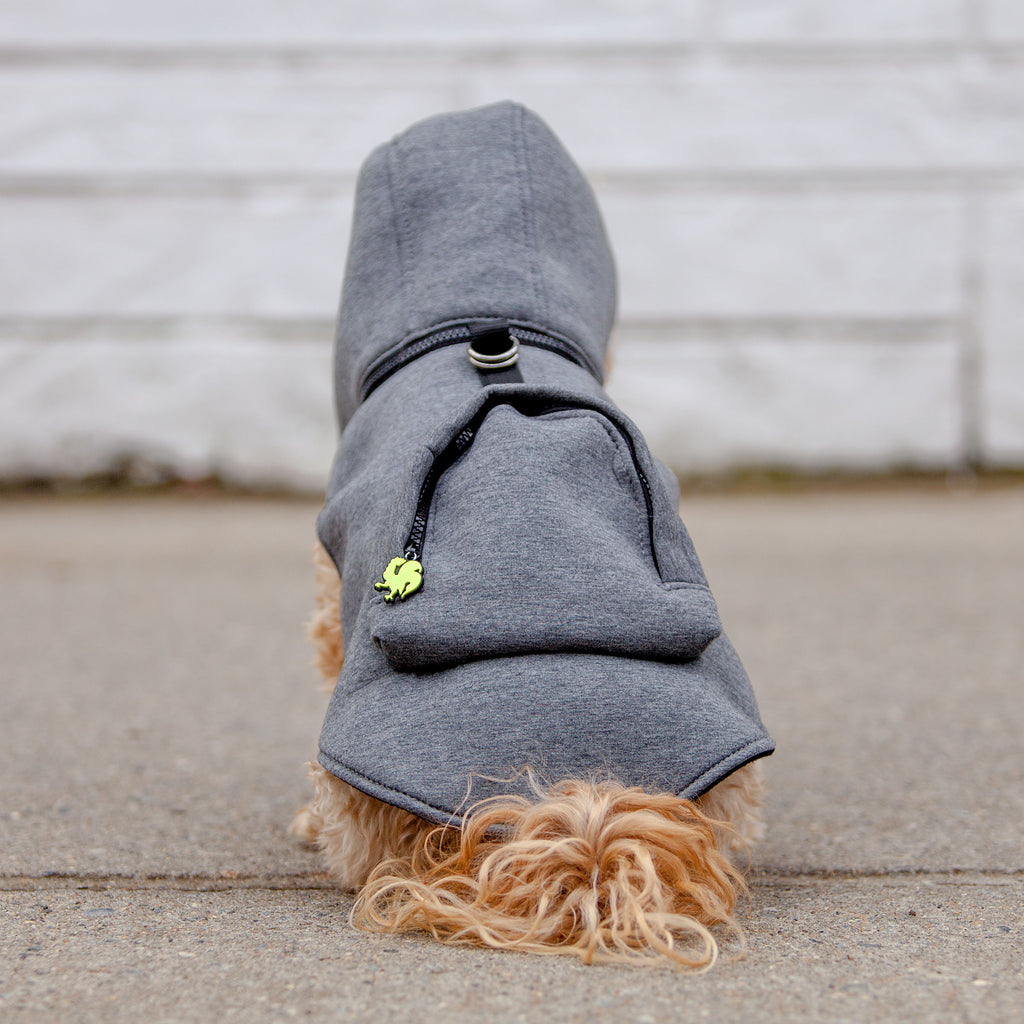 MORIKUKKO | Hoodie Backpack Vest in Grey and Neon Coats & Jackets MORIKUKKO   