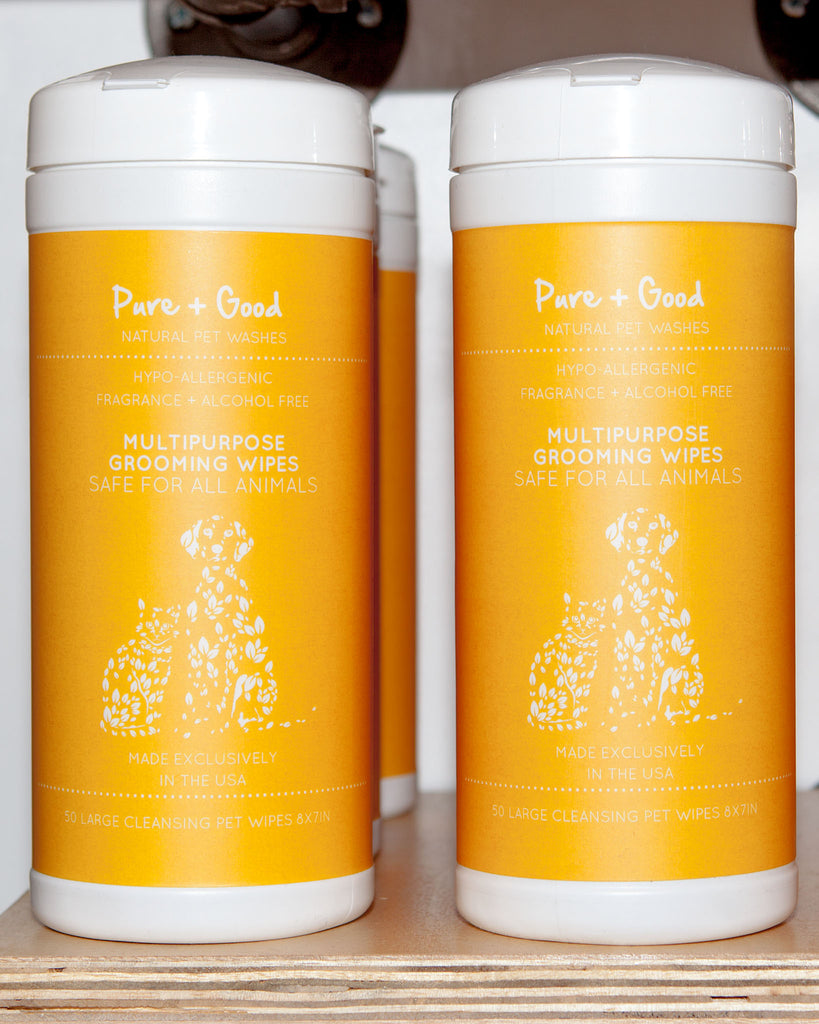 Hypoallergenic Grooming Wipes clean Pure + Good   