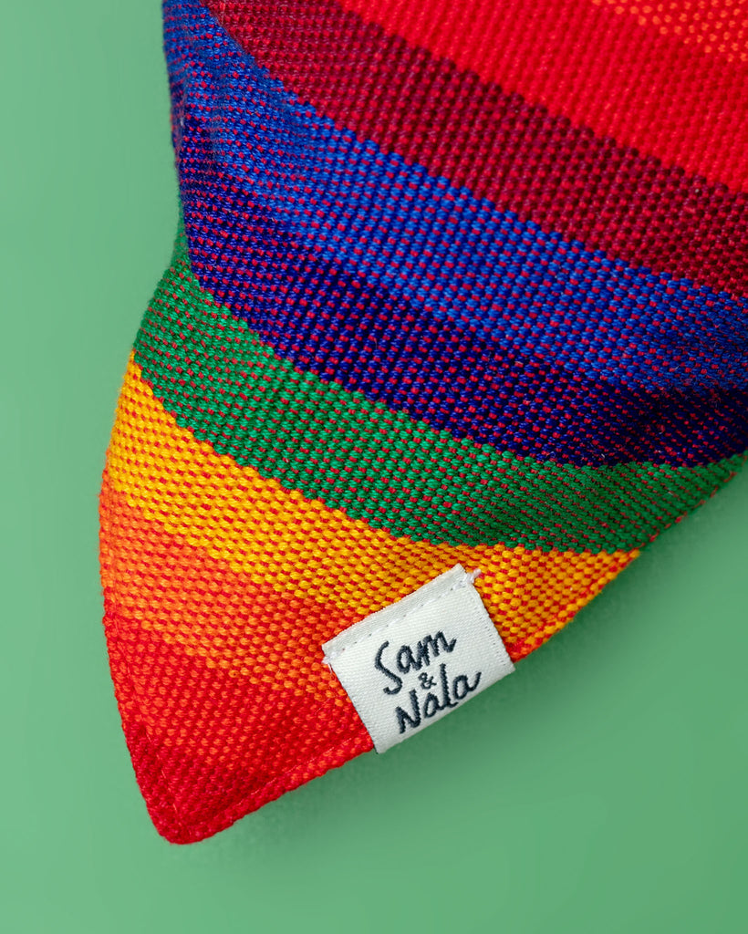 A Case Of Stripes Dog Bandana in Rainbow (FINAL SALE) Accessories SAM & NALA   