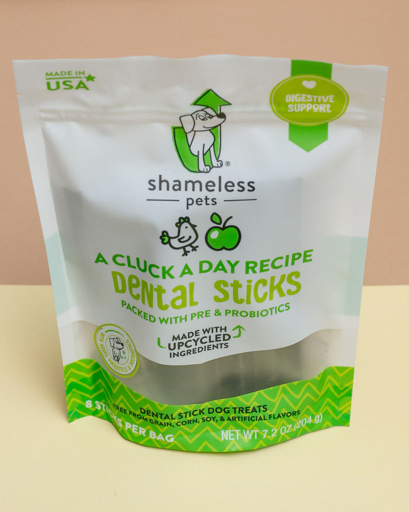 A Cluck a Day Dog Dental Stick Treats Eat SHAMELESS PETS   