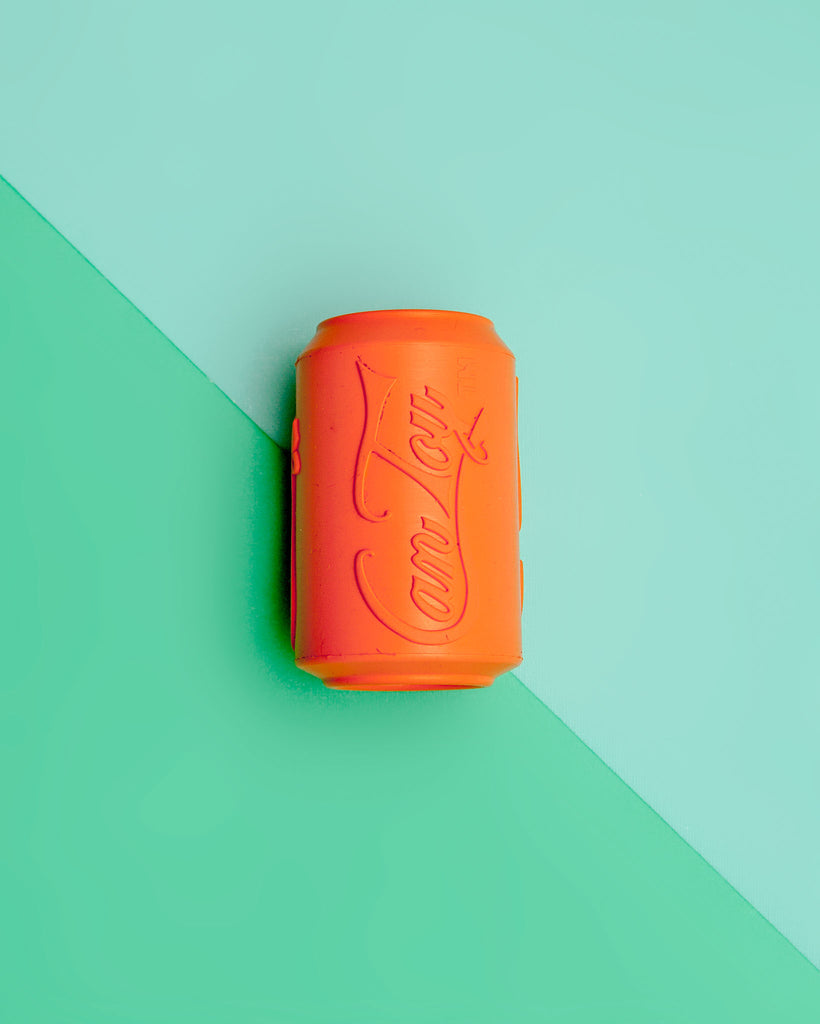 Durable Can Toy in Orange (Small) << FINAL SALE >> Play SODA PUP   