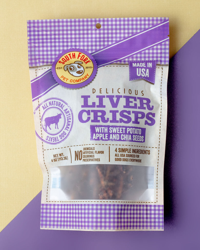 Liver Crisps with Sweet Potato, Apple & Chia Seeds Dog Treats Eat SOUTH FORK PETS   