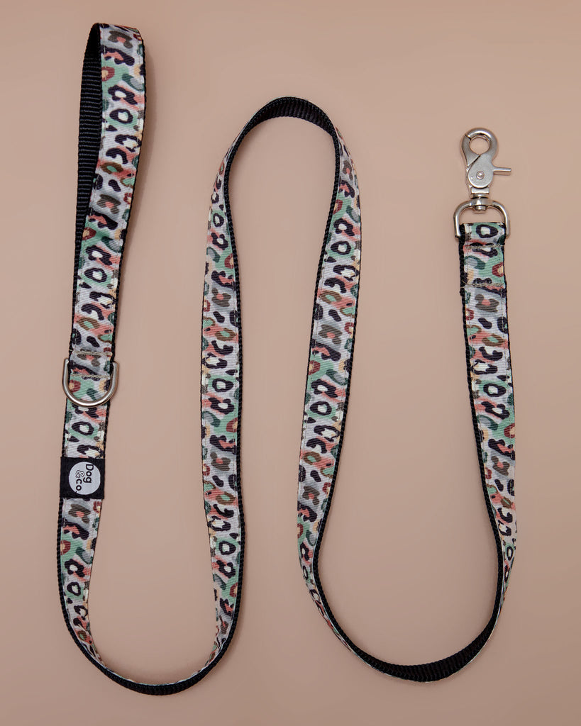 Camo Leopard Dog Leash (Made in NYC) WALK DOG & CO. COLLECTION   