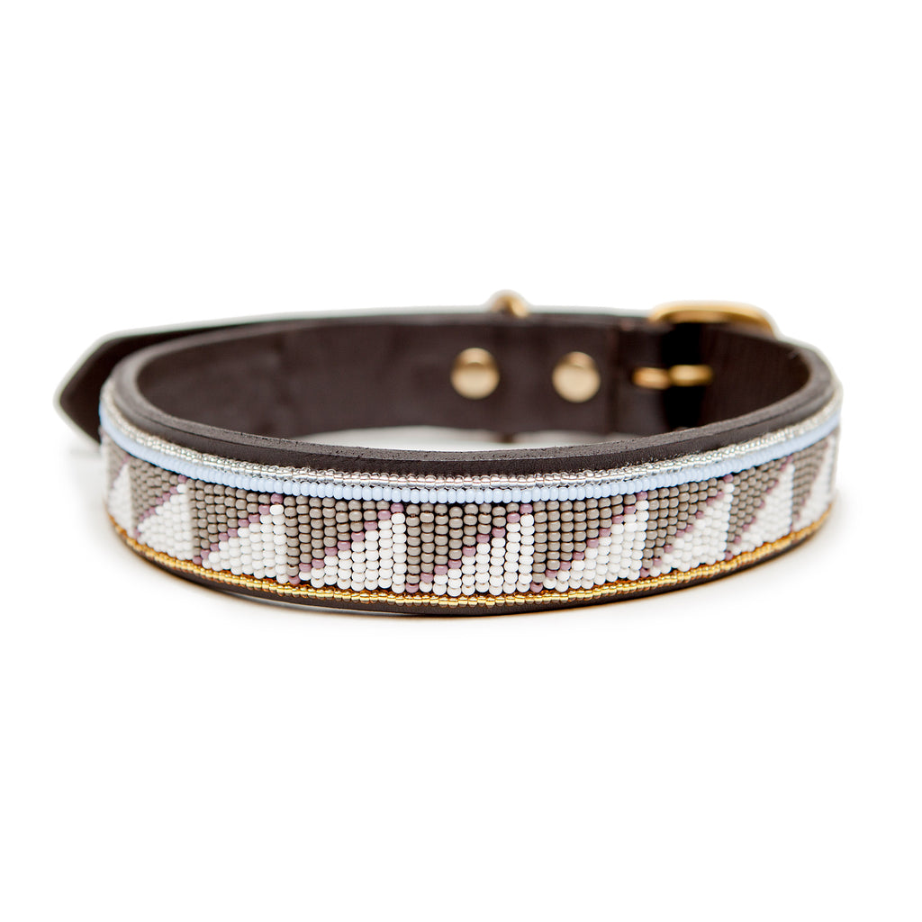 UBUNTU LIFE | Tribal Collar in Grey with Gold Collar UBUNTU LIFE   