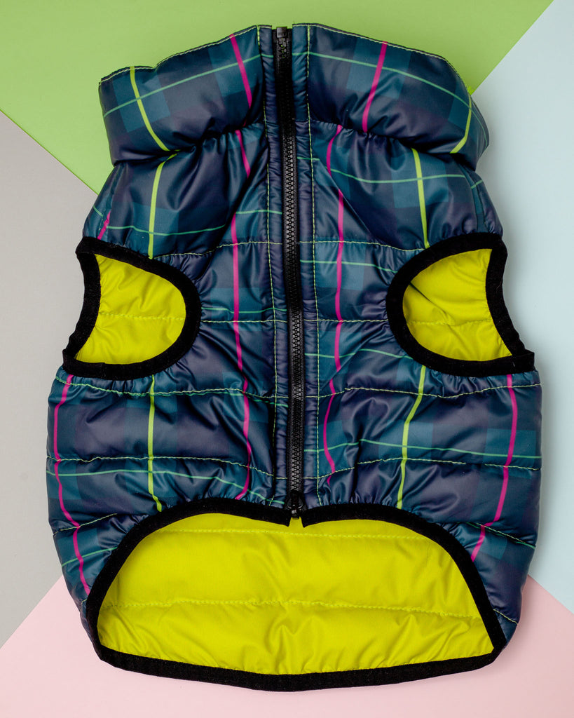 Reversible AiryVest in Hunter Plaid + Neon Yellow (DOG & CO. Exclusive) Wear AIRYVEST for DOG & CO.   