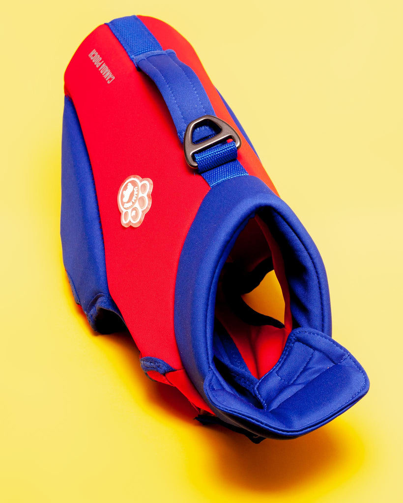 High Tide Dog Life Jacket in Blue & Red (FINAL SALE) Dog Apparel CANADA POOCH   