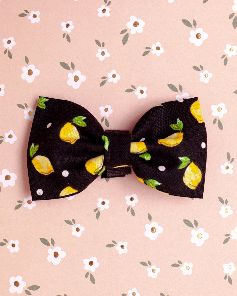 Dog Bow Tie w/ Lemons (Made in the USA) (FINAL SALE) Wear CHARLOTTE'S PET   