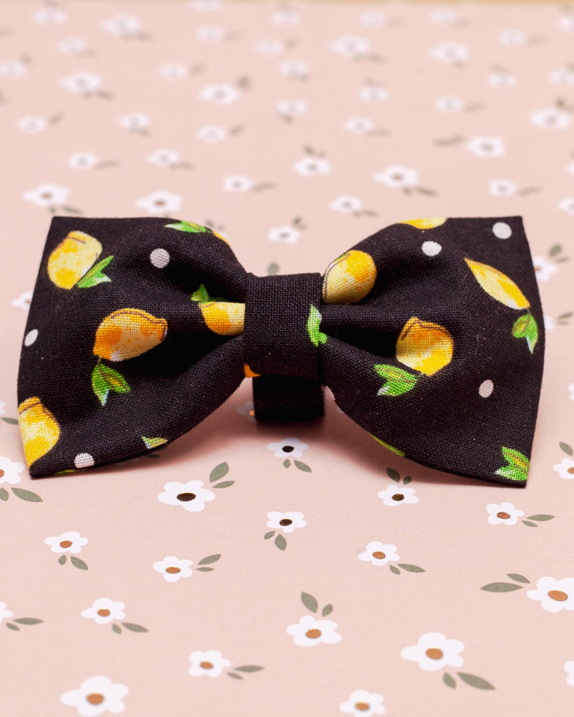 Dog Bow Tie w/ Lemons (Made in the USA) (FINAL SALE) Wear CHARLOTTE'S PET   