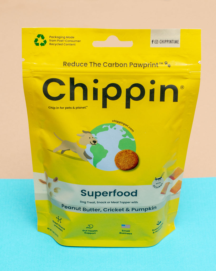 Peanut Butter, Cricket & Pumpkin Dog Treats Eat CHIPPIN   