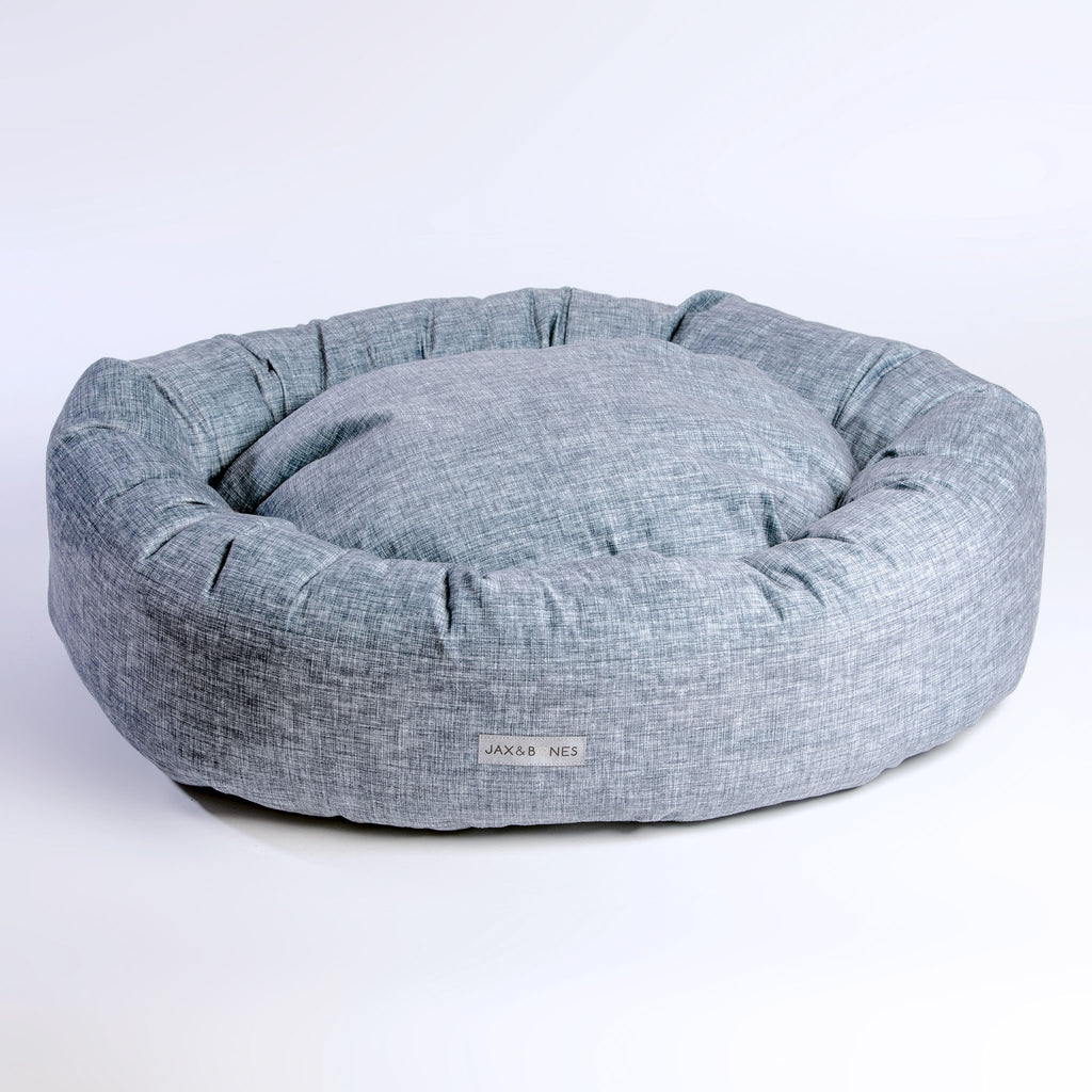 Donut Dog Bed in Denim (Direct Ship)<br>(Made in the USA) HOME JAX & BONES Small Stonewash 