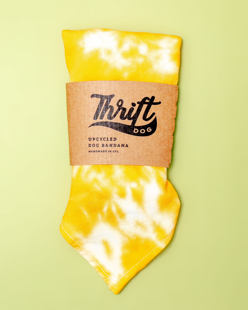 Tie-Dye Dog Bandana in Sunshine (Made in the USA) (FINAL SALE) Wear THRIFT DOG   