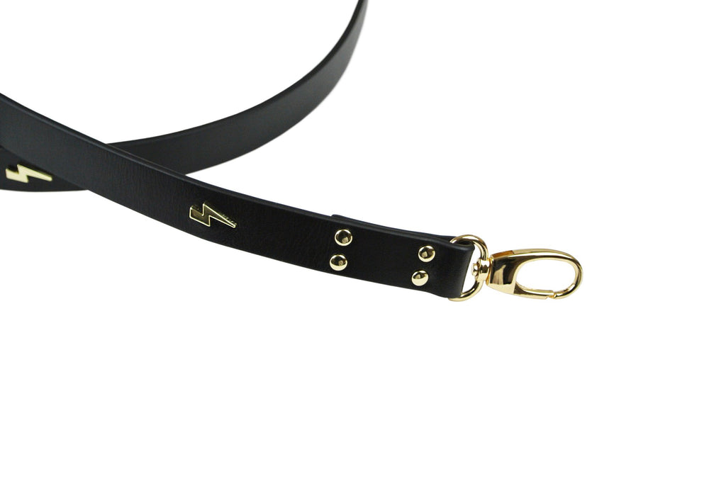 Lightning Bolt Leather Dog Lead << FINAL SALE >> WALK EYE OF DOG   