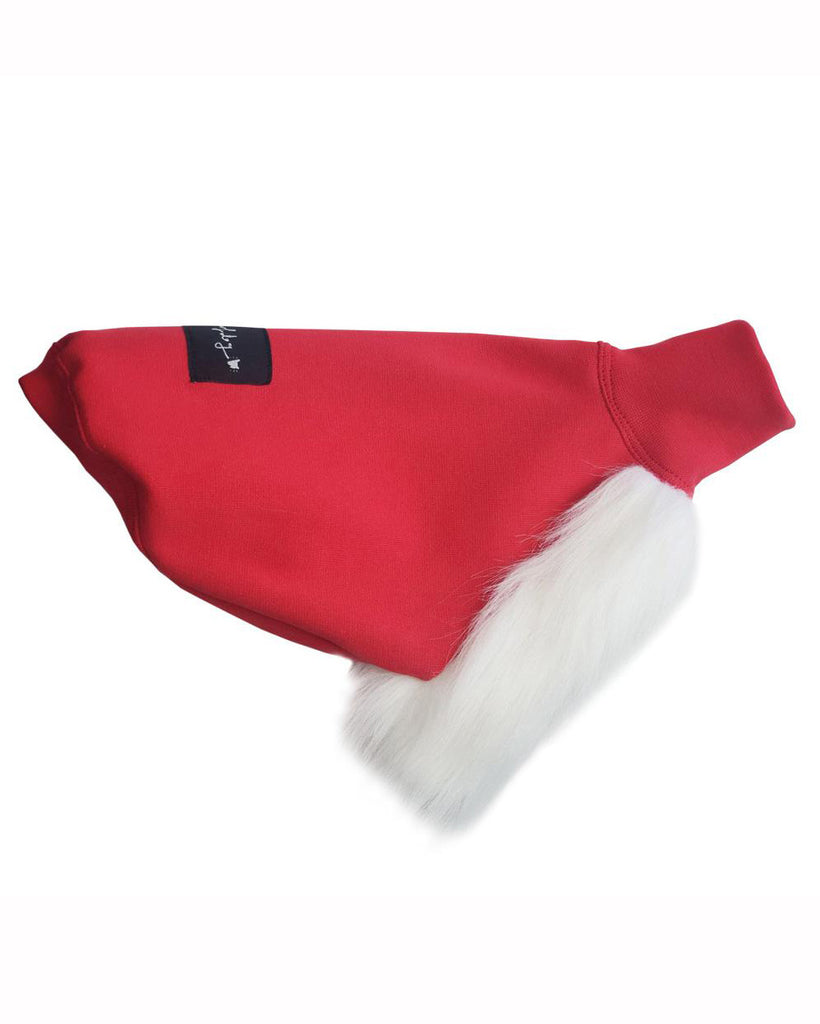 Red & White Faux Fur Dog Top (CLEARANCE) Wear EYE OF DOG   