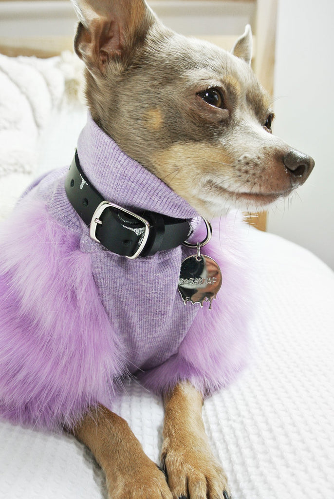 Lilac Faux Fur Dog Top (FINAL SALE) Wear EYE OF DOG   