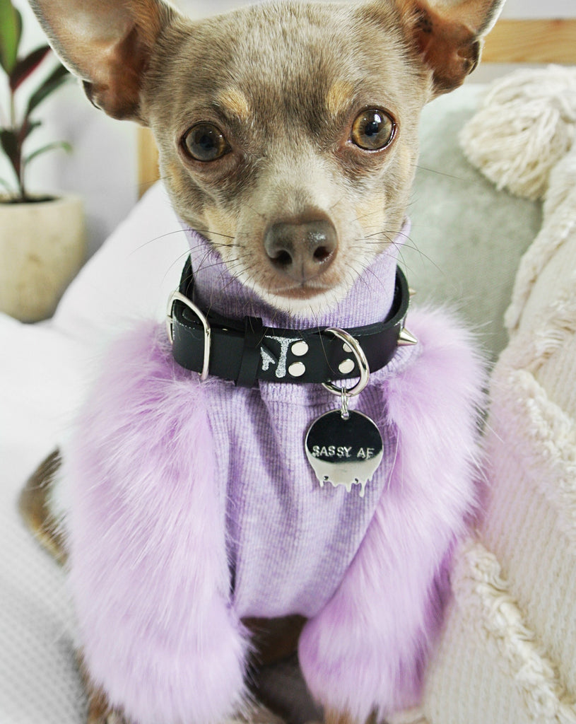 Lilac Faux Fur Dog Top (FINAL SALE) Wear EYE OF DOG   
