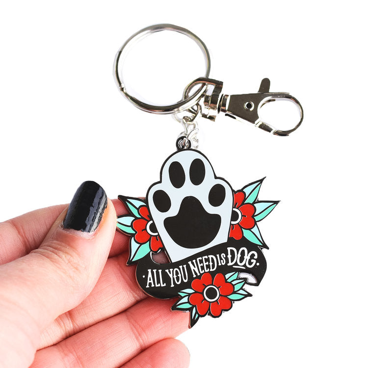 FIVE15 | All You Need is Dog Enamel Keychain Human FIVE15   