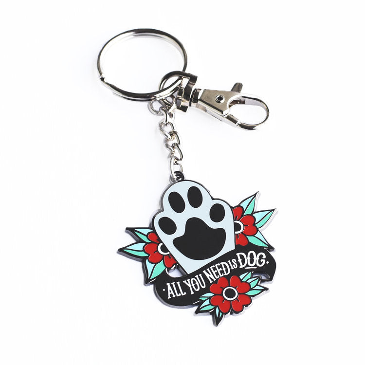 FIVE15 | All You Need is Dog Enamel Keychain Human FIVE15   