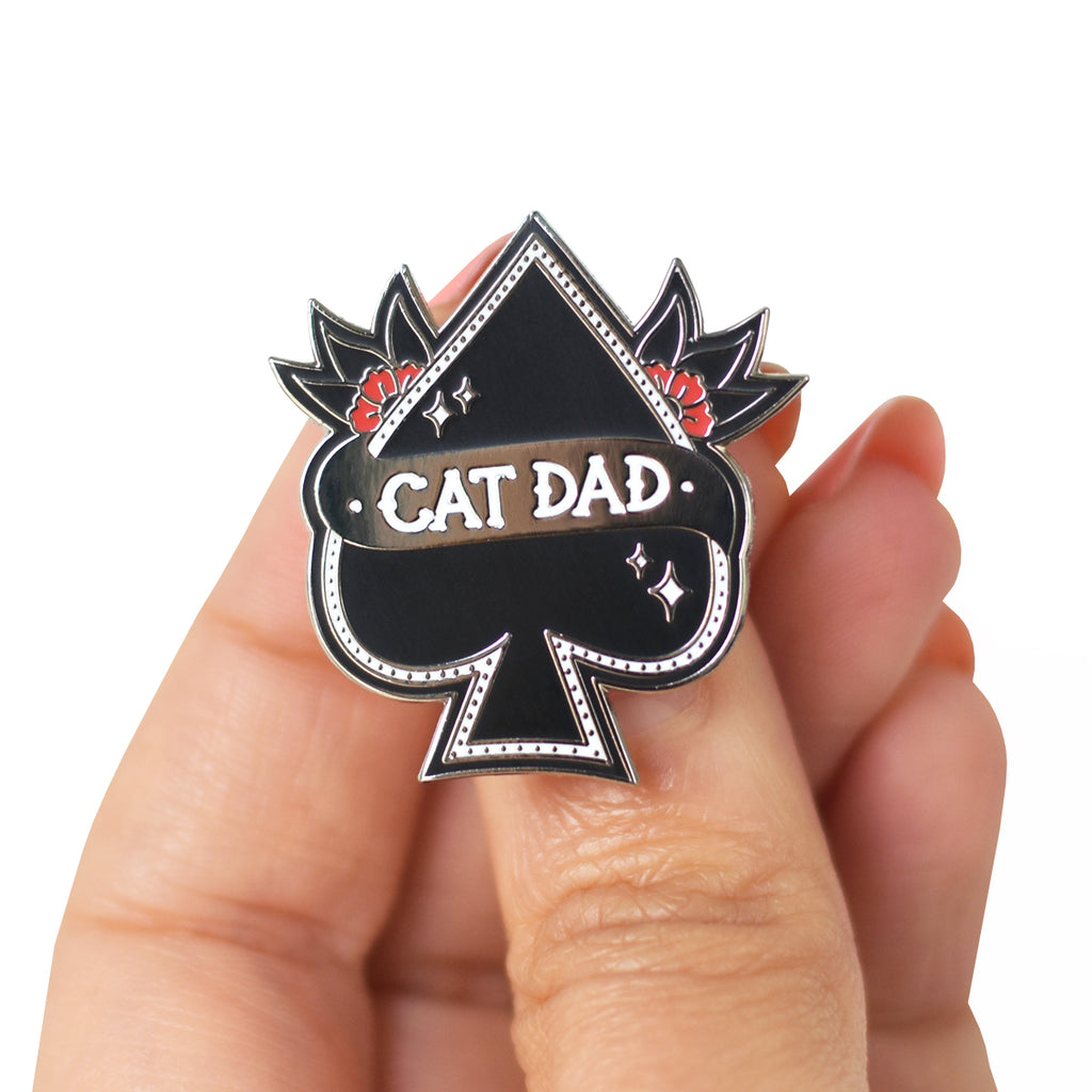 Cat Dad Enamel Pin Human FIVE15   