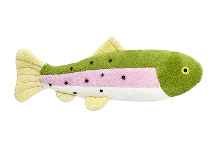 Ruby the Rainbow Trout Plush Dog Toy Play FLUFF & TUFF   