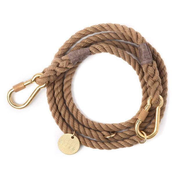 Adjustable Rope Lead in Natural Rope Leash FOUND MY ANIMAL   