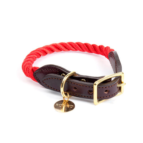 Rope Collar in Red (FINAL SALE) WALK FOUND MY ANIMAL   