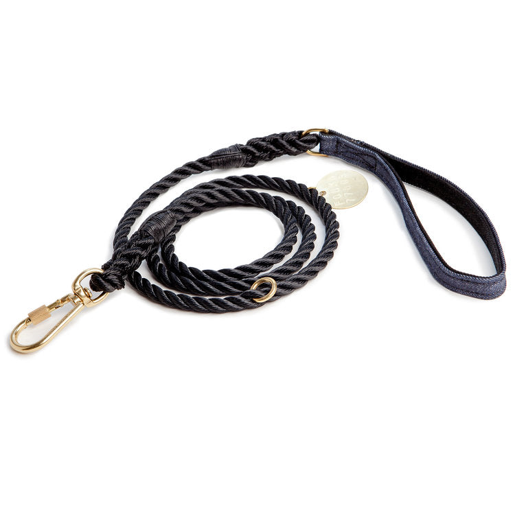 FOUND MY ANIMAL | Standard Rope Leash in Black & Dark Denim Leash FOUND MY ANIMAL   