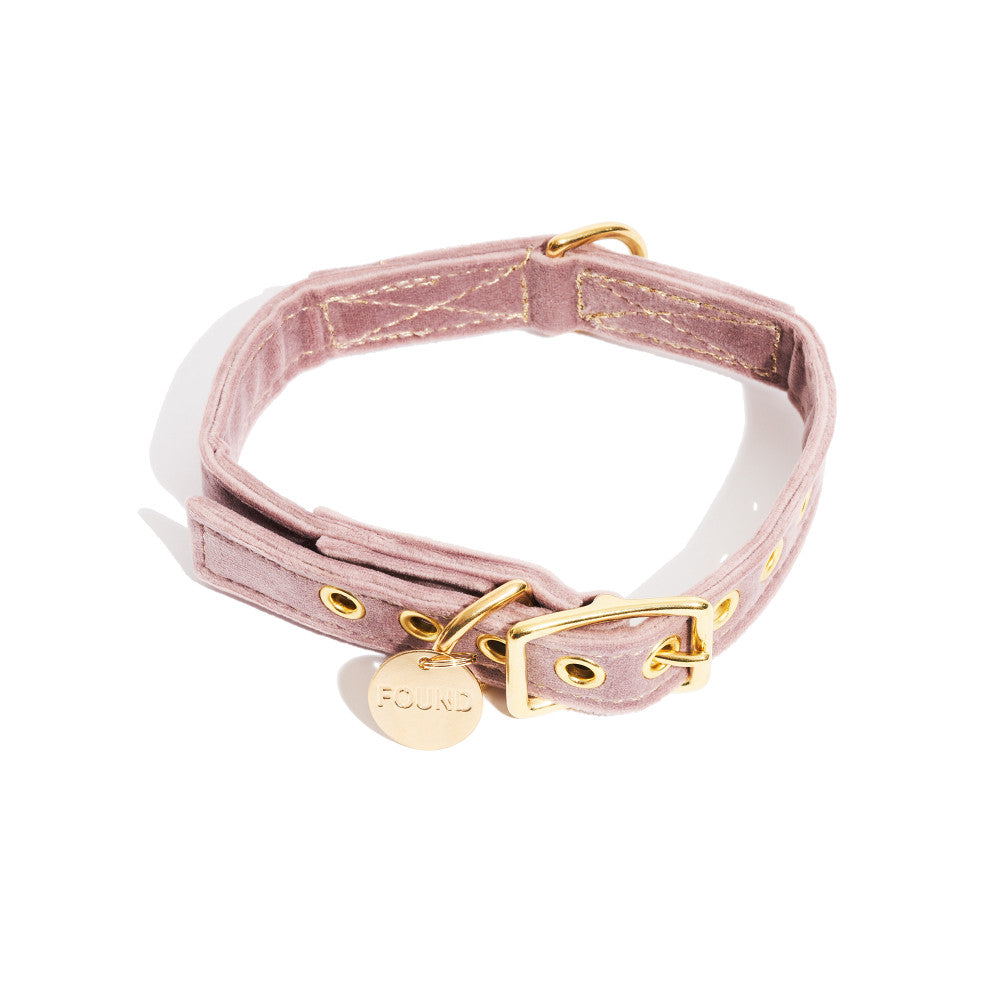 Velvet Collar in Rose (FINAL SALE) Collar FOUND MY ANIMAL   