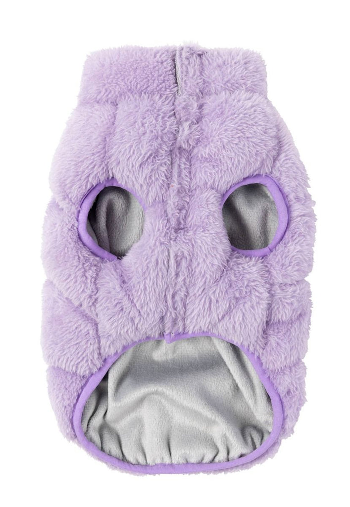 The Vaucluse Fuzzy Puffer Vest in Lilac Wear FUZZYARD   