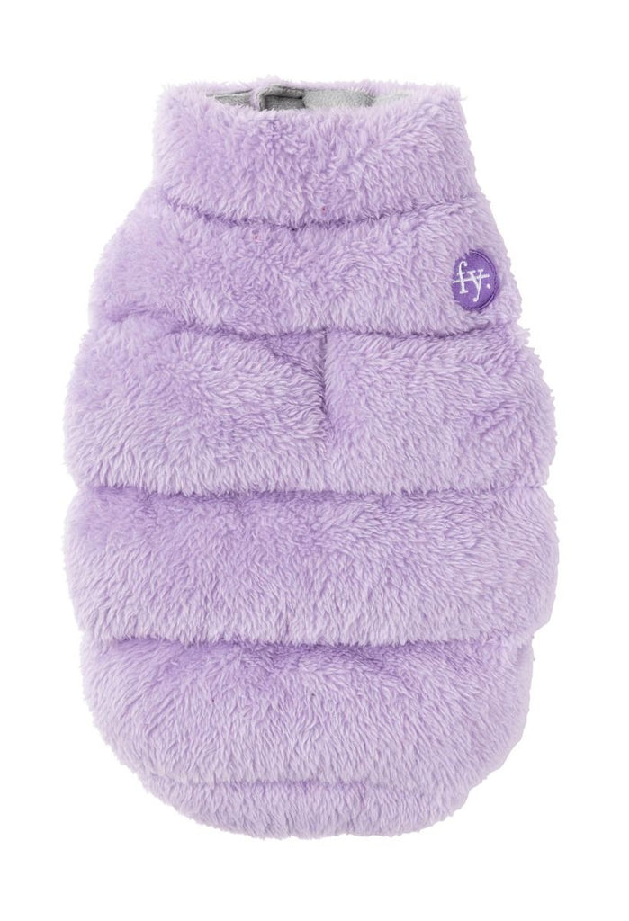 The Vaucluse Fuzzy Puffer Vest in Lilac Wear FUZZYARD   