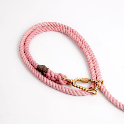 Adjustable Rope Dog Lead in Blush WALK FOUND MY ANIMAL   