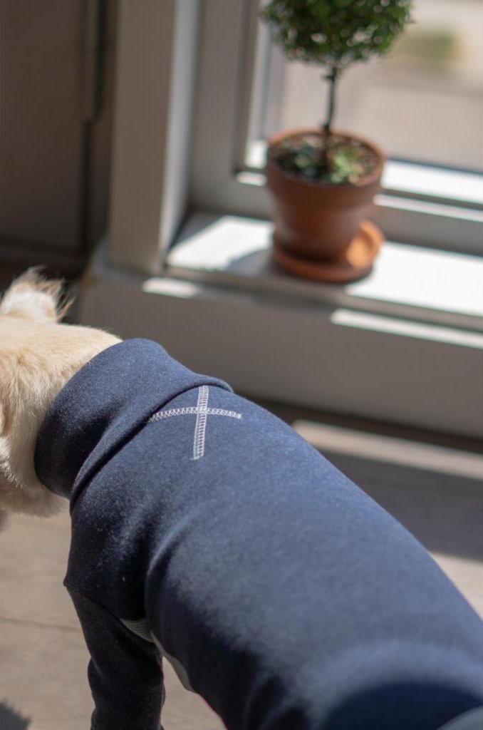 THE FURRYFOLKS | High Neck Jumpsuit in Navy Apparel THE FURRY FOLKS   