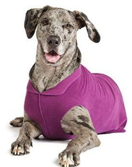 Stretch Pullover Dog Fleece in Eggplant Wear GOLD PAW   